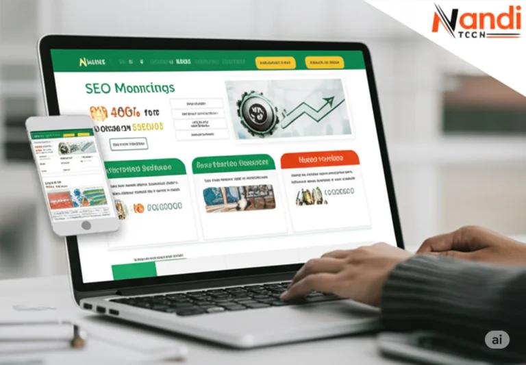 SEO Expert in Udaipur working on laptop – Nandi Techno